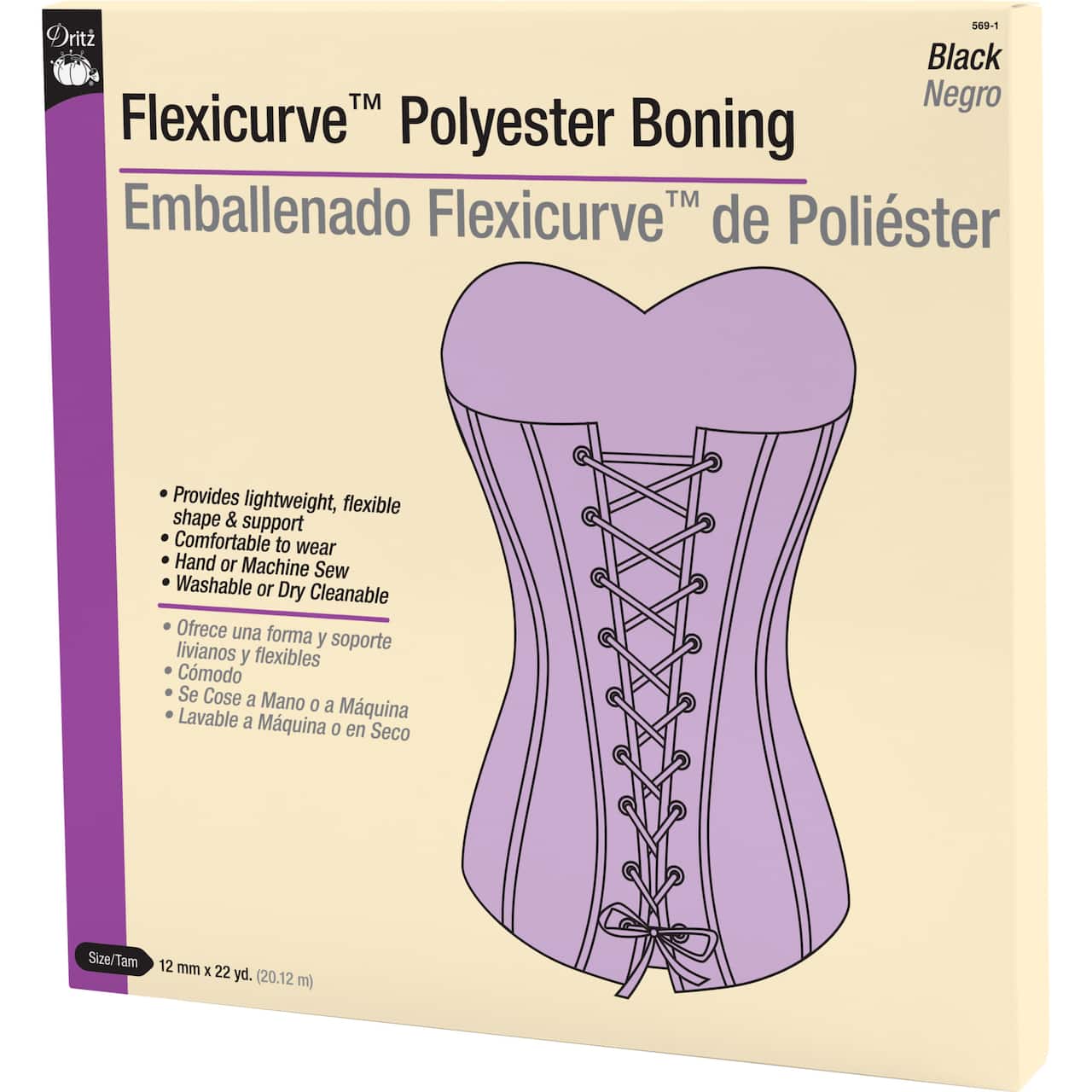 Dritz® Flexicurve™ Black Polyester Boning